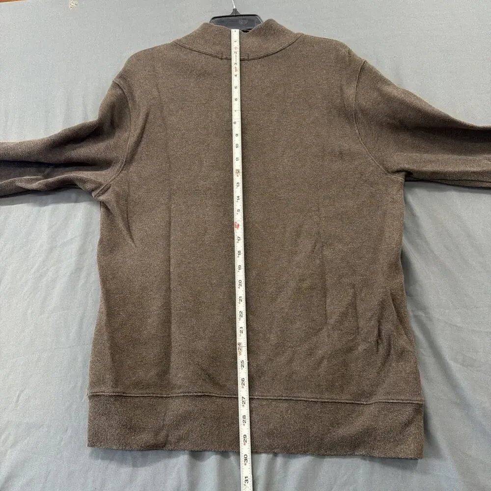 Lands End Men’s Sweater Quarter Zip Size M Baumwoole